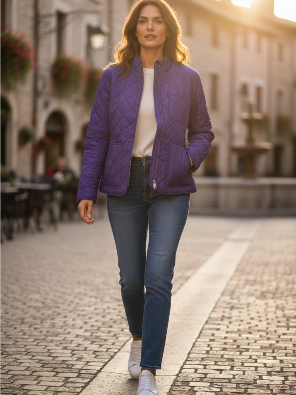 Ralph Lauren Purple Quilted Jacket SIZE M NWT